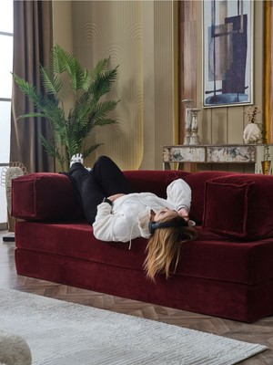 Comfort Kanepe Yatak Olabilen Fitilli Kadife Yıkanır Silinir Aktivite KOLTUĞU90X180 cm 50 Dns Bondex