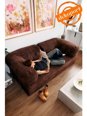 Comfort Kanepe Yatak Olabilen Fitilli Kadife Yıkanır Silinir Aktivite KOLTUĞU90X180 cm 50 Dns Bondex