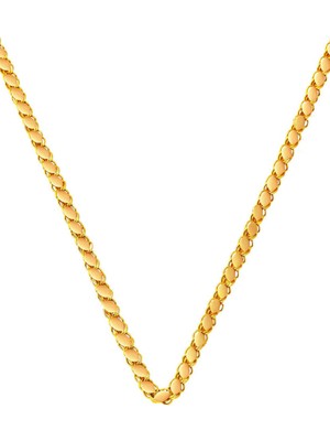 Pullu 14 Ayar Zincir Kolye (3,5mm Enli) 65 Cm.