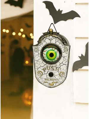 Parti Adresi Halloween Hareketli Göz Kapı Zili Cadılar Bayramı Işıklı Sesli Parti Dekoru