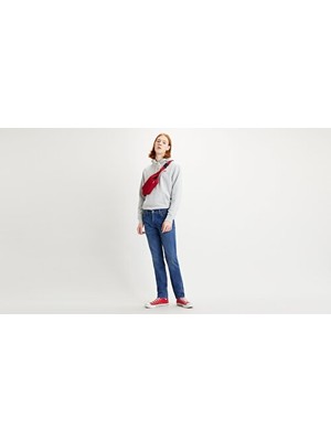 Levi's 511™ Slim Kadın Jean Pantolon-Poncho Pamuklu Düz Desenli Modern Fit