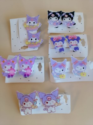 Şehrazat Handmade Tasarım 2 Li Kuromi Figürlü Pensli Çocuk Saç Tokası