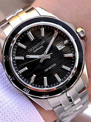 Quantum Sapphire Cizilmez Cam Çelik Kordon 2 Yıl Garantili 10 Atm Erkek Kol Saat EDG.1211.350