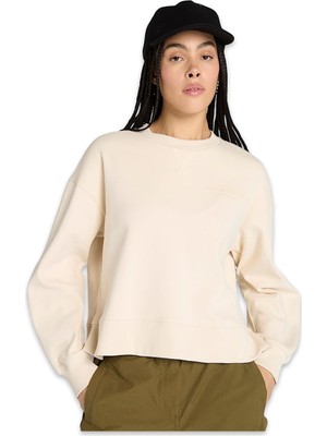 Timberland TB0A41ZB Lush Comfort Crew Sweat Krem Kadın Sweatshirt