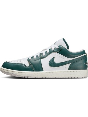 Nike Air Jordan 1 Low Se Gs Leather Sneaker Hakiki Deri Günlük Spor Ayakkabı Beyaz Yeşil