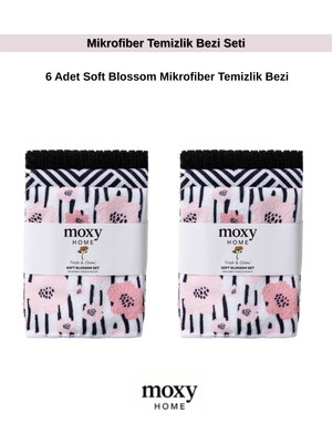 Moxy Home Soft Blossom Mikrofiber Temizlik Bezi 2'li Set (6 Adet)