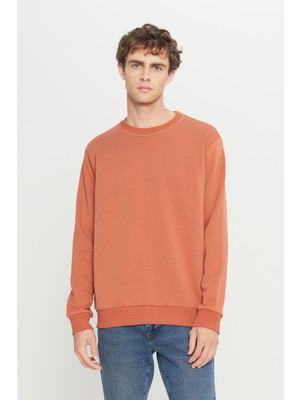 Altınyıldız Classics Erkek Açık Kahve Standart Fit Normal Kesim Içi Polarlı 3 Iplik Bisiklet Yaka Sweatshirt