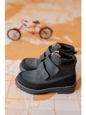 Timber- Gri Burun Korumalı Hakiki Deri Çocuk bot
