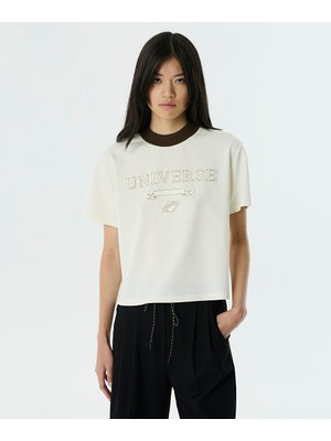 Slogan Patch'li Crop T-Shırt TW6250070069018