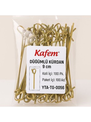 Kafem Düğümlü Kürdan 90 mm 100 Adet