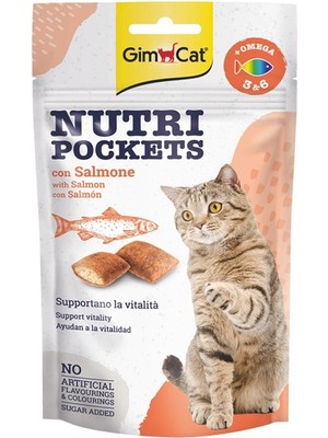 Gimcat Nutripockets Kedi Ödülü Kedi Somon Balıklı 60 Gr