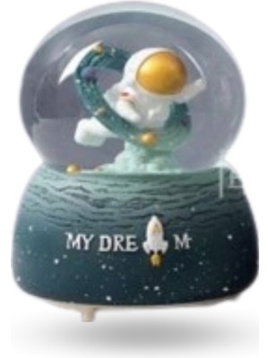 Büro Ev Ofis Hediyesi Için Astronot Tasarımlı Kar Küresi