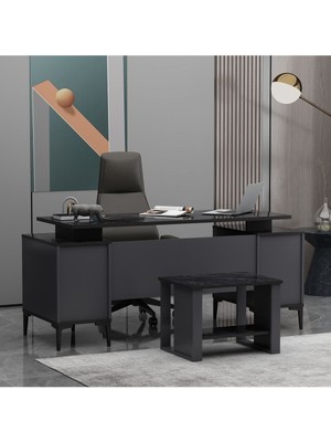 Branco Sehpalı Ofis Takımı (Koltuk ve Aksesuarlar Dahil Değildir), Sehpalı Çalışma Masası Takım