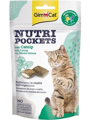GimCat Nutripockets Kedi Ödülü Kedi Otu & Multivitamin 60Gr