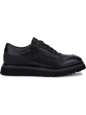 Giampiero Nicola Erkek Hakiki Deri Siyah Casual Ayakkabı 664 D434109 Erk Ayk SK25-26 Nero