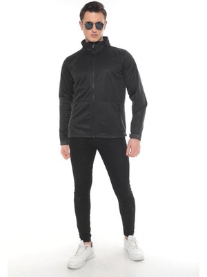 Erkek Fermuar Detaylı Softshell Eşofman Üstü