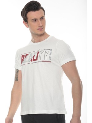 Erkek Realıty Baskılı T-shirt