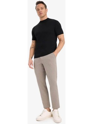 Defacto Jogger Fit Cepli Esnek Kumaş Düz Paça Vizon Erkek Pantolon T6317AZ/BG404