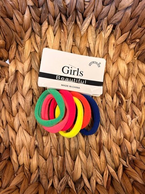 Şehrazat Handmade Tasarım 6lı Orta Boy Renkli Havlu Lastik Toka