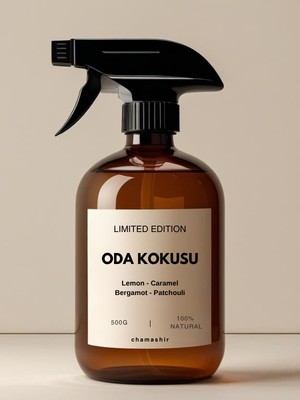 Kalıcı ve Doğal Oda Kokusu Spreyi Cam Şişe – Lemon-Caramel- Bergamot - Patchouli- Ev, Ofis, Araba Ortamları Için Ferahlatıcı Etkili