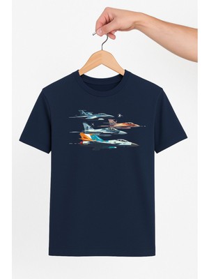 Vecihi Geliyor Kol Uçuşundaki Jetler Unisex Tshirt Pilot - Havacı - Uçak Tutkunu
