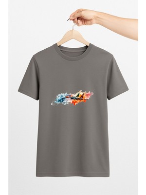 Vecihi Geliyor Renkli Jet Uçak Unisex Tshirt Pilot - Havacı - Uçak Tutkunu