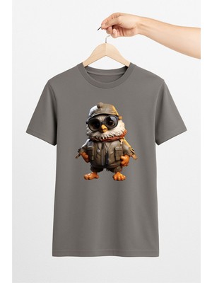 Vecihi Geliyor Kuş Pilot Temalı Unisex Tshirt Pilot - Havacı - Uçak Tutkunu