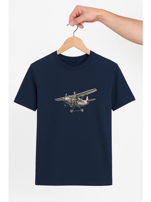 Vecihi Geliyor Kadın Pilot Klasik Uçak Unisex Tshirt Pilot - Havacı - Uçak Tutkunu