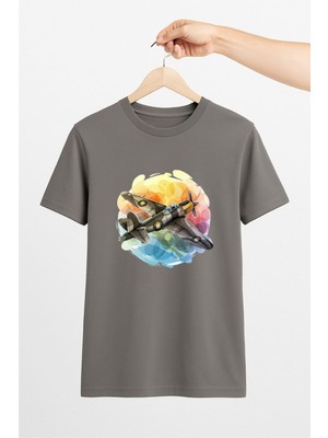 Vecihi Geliyor Klasik Uçak Unisex Tshirt Pilot - Havacı - Uçak Tutkunu