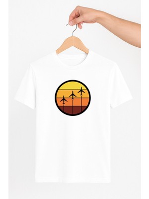 Vecihi Geliyor Uçak Tasarım Unisex Tshirt Pilot - Havacı - Uçak Tutkunu