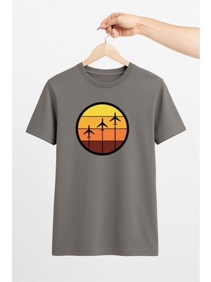 Vecihi Geliyor Uçak Tasarım Unisex Tshirt Pilot - Havacı - Uçak Tutkunu