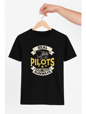 Vecihi Geliyor Helikopter Pilot Unisex Tshirt Pilot - Havacı - Uçak Tutkunu