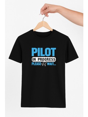 Vecihi Geliyor Pilot In Progress Unisex Tshirt Pilot - Havacı - Uçak Tutkunu