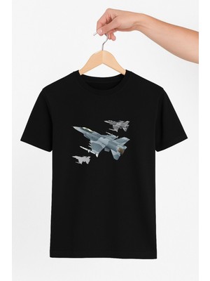 Vecihi Geliyor Uçan Jetler Unisex Tshirt Pilot - Havacı - Uçak Tutkunu