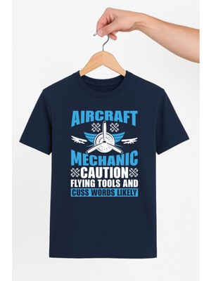 Vecihi Geliyor Aircraft Mechanic Coution Tasarım Unisex Tshirt Pilot - Havacı - Uçak Tutkunu