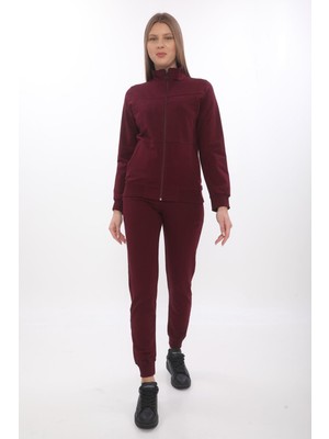 Kadın Kapüşonsuz Fermuarlı 2 Iplik Takım
