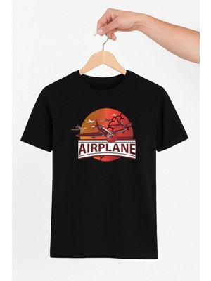 Vecihi Geliyor Airplane Tasarım Unisex Tshirt Pilot - Havacı - Uçak Tutkunu