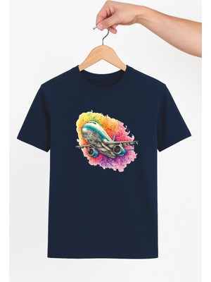 Vecihi Geliyor Yolcu Uçak Temalı Unisex Tshirt Pilot - Havacı - Uçak Tutkunu