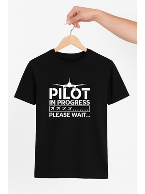 Vecihi Geliyor Pilot In Progress Unisex Tshirt Pilot - Havacı - Uçak Tutkunu