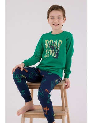 Rolypoly Erkek Çocuk Yeşil Pijama Takımı