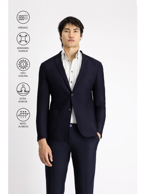 Techno-Line Super Slim Fit Ekstra Dar Kesim Spor Ceket