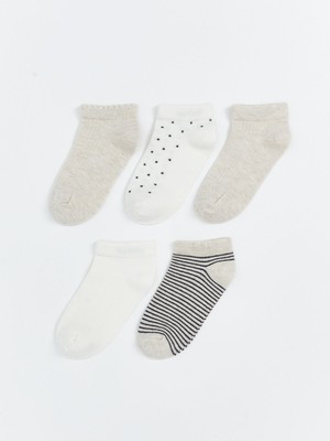 Lc Waikiki Yeni Sezon Baskılı Kız Bebek Patik Çorap 5'li