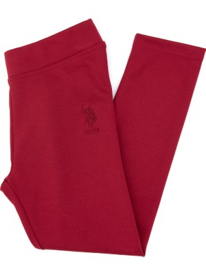 U.S. Polo Assn. Kız Çocuk Koyu Frambuaz Tayt 50316890-VR104