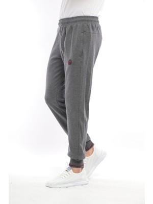 Erkek Siyah Waffle Eşofman Altı