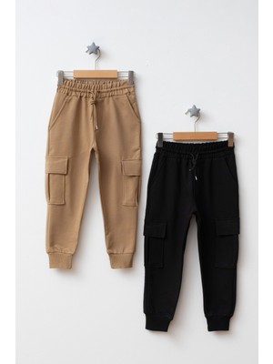 Unisex Çocuk Kompakt Komando Cepli 2'li Eşofman Altı