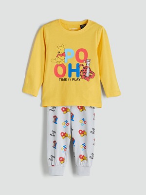 Lc Waikiki Yeni Sezon Bisiklet Yaka Winnie The Pooh Baskılı Erkek Çocuk Pijama Takım