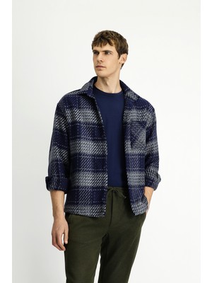 Uzun Kol Oversize Ekstra Rahat Kesim Spor Pamuklu Ekose Shacket Oduncu Gömlek / Mont