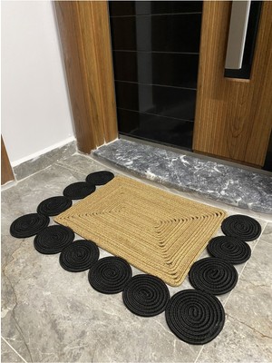 1VENEDIK Serisi Jüt, Desenli Kapı Önü, Paspası, Banyo Paspası, Balkon Paspası / Hediyelik, Ev Eşyası.