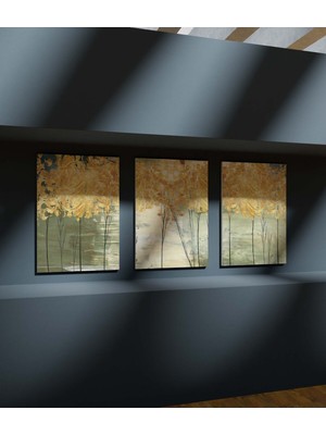 Premium Kalite Duvar Tablosu Çerçeve Görünümlü Mutfak Tabloları 3 Lü Tablo Modern Tablo Bohem Tablo