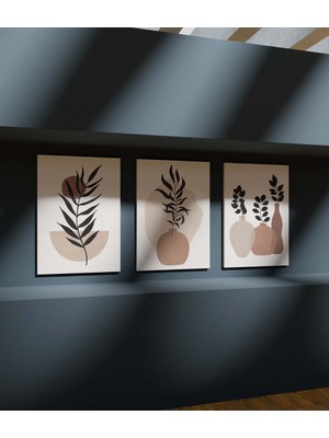 Duvar Tablosu Çerçeve Görünümlü Mutfak Tabloları 3 Lü Tablo Premium Kalite Modern Tablo Bohem Tablo